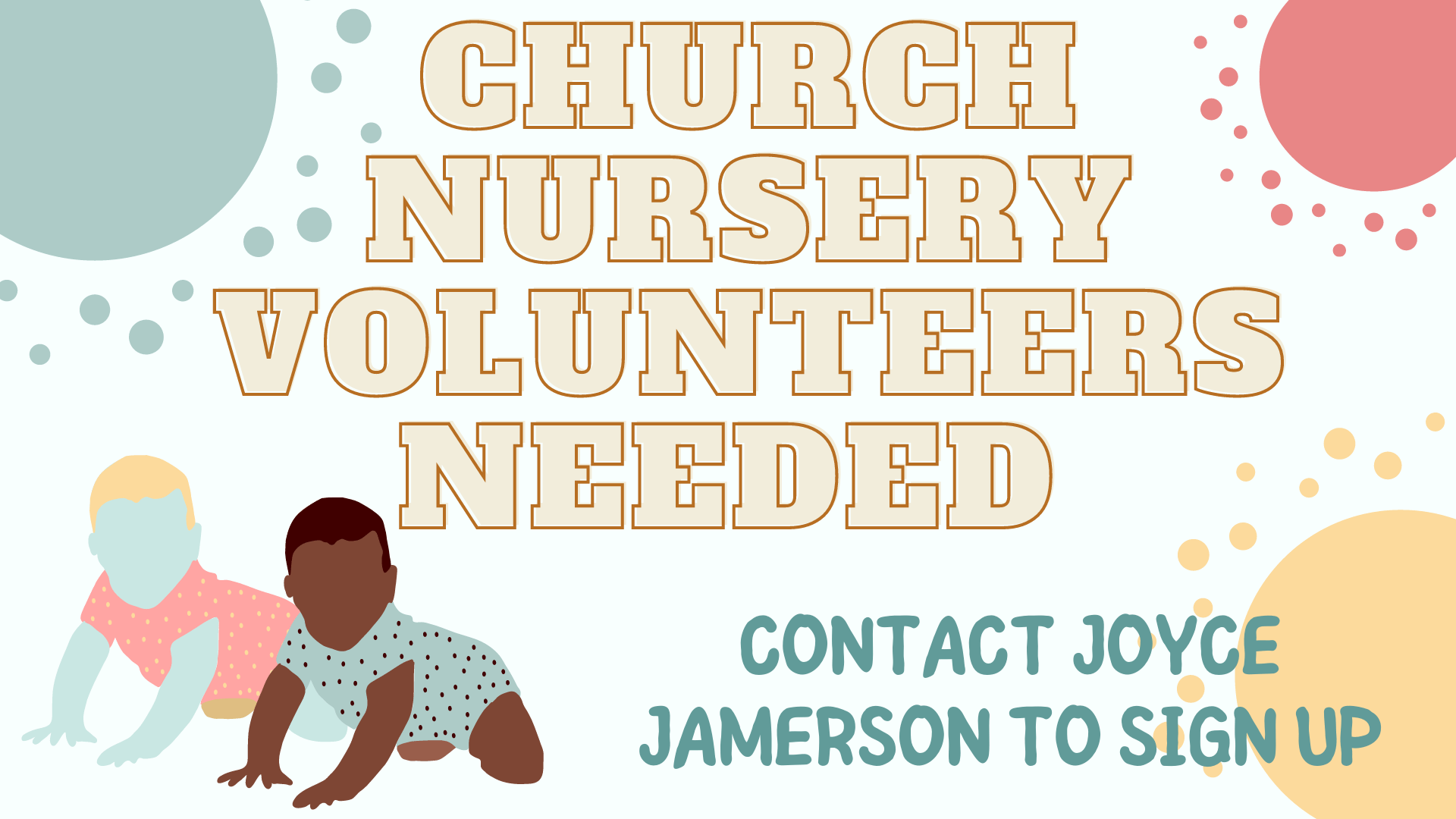 Church Nursery Volunteers Needed | Sylvania First